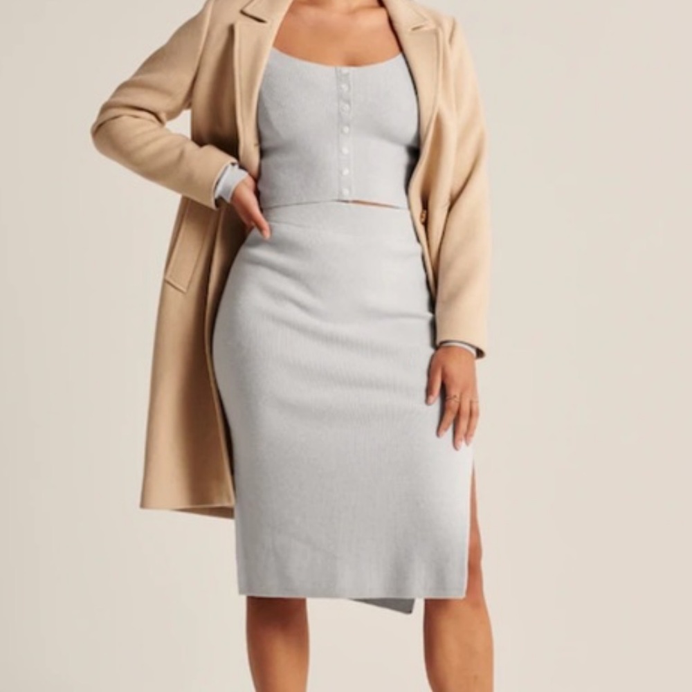 Abercrombie & Fitch Sweater and Midi Sweater Skirt Set.